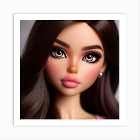 Barbie Doll Portrait 1 Art Print