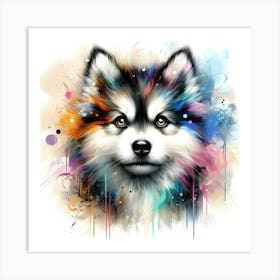 Husky Painting Art Print