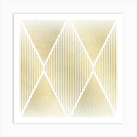 In The Fold Gold Square Art Print