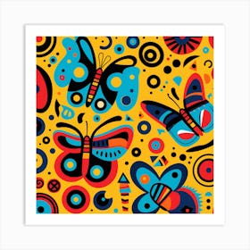 Colorful Butterflies 6 Art Print