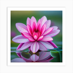 Pink Lotus Flower Art Print