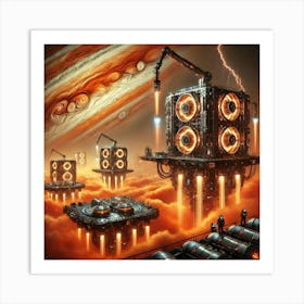 A Futuristic Sci Fi Depiction Of Metallic Hydrogen Art Print