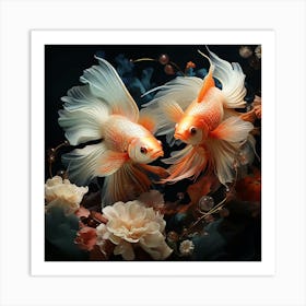 Siamese Betta Fish 2 Art Print