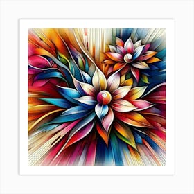 Colorful Flower Painting Art Print