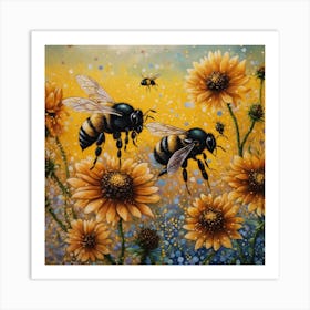 Swarm of bees Art Print