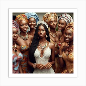 Portrait Of African Brides Art Print