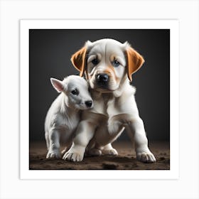 Puppy And Dog Art Print