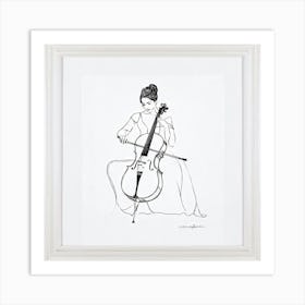 Cello Player Art Print