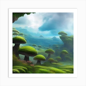 Mushroom Forest 7 Art Print