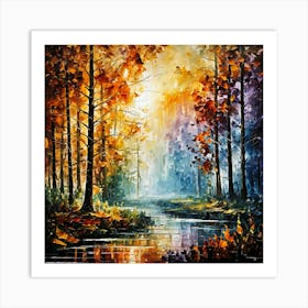 A forest of colors and feelings Art Print