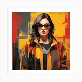 Woman In Sunglasses 2 Art Print