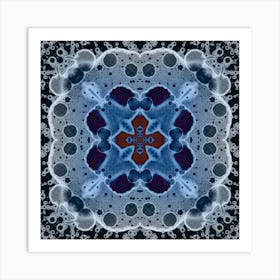 Blue Indigo Pattern Art Print