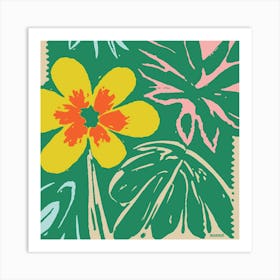 Mid Century Modern Floral Design Art Print