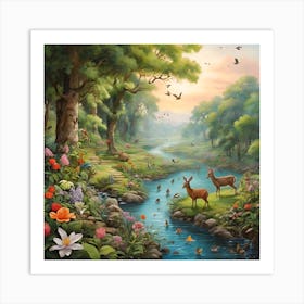 "Nature's Symphony: An Aesthetic Journey into the World of Wildlife" Art Print