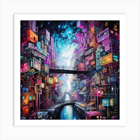 Futuristic City 24 Art Print