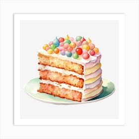 Birthday Cake Art Print