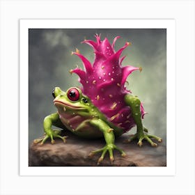 Dragon fruit frog 1 Art Print