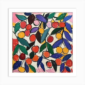 Cherry Painting Matisse Style 1 Art Print