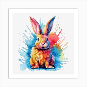 Colorful Bunny 1 Art Print