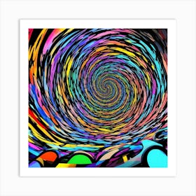 Psychedelic Spiral Art Print