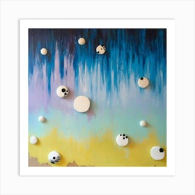 A Large Abstract Wall Art Piece With A Gradient Of Xycpf5ooq2gozcf0wkahga S9bwqm9fqlujttp1ssguww Art Print