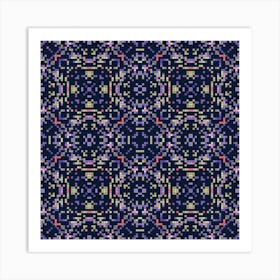 Abstract geometrical pattern with hand drawn decorative elements 1 Art Print