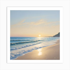 Sunset At The Beach Art Print