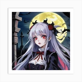 Vampire Girl Art Print