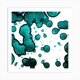 Watercolor Abstraction Blue Sea 3 Art Print