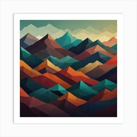 Abstract Mountains 13 Art Print