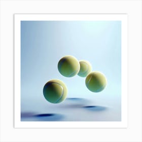 Tennis Balls In The Air Art Print