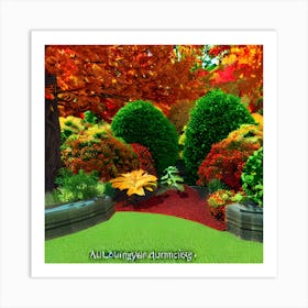 Autumn Garden 1 Art Print