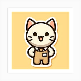 Kawaii Cat Art Print