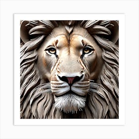 Lion Head Art Print