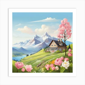 House In The Mountains Art Print