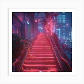 Cyberpunk City 1 Art Print