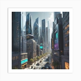 Futuristic City 15 Art Print