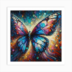 Modern Abstract Colourful Butterfly Art Print