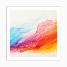 Abstract Colorful Smoke Art Print