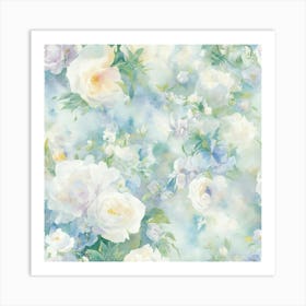 Watercolor Roses 1 Art Print