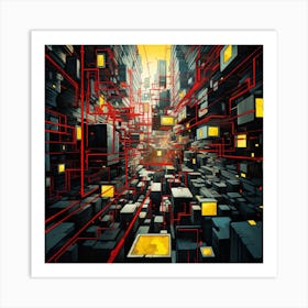 Futuristic City 20 Art Print