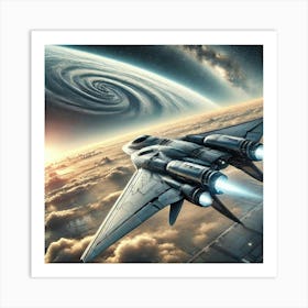 A High Tech Sci Fi Scene Showing The Waveblade Fig 1 Art Print