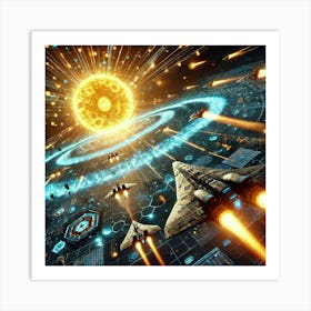 Star Interceptors Solar Flare Torpedoes Art Print