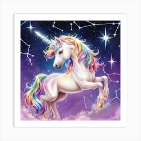 Constellation Unicorn Art Print