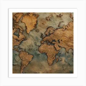 World Map Art Print