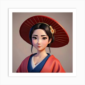 A Glimpse into Tradition: The Japanese Geisha’s World Art Print