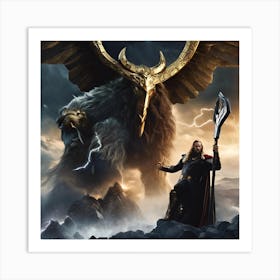 Thor god 1 Art Print