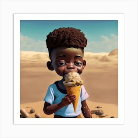 Ice Cream Boy Art Print