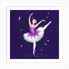 Purple Plum Ballet Art Illustration T Ueu2mtzgxupowgxx3mg Kchvtqo3tnscgixnwrnfrw Art Print