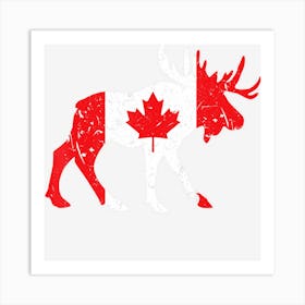 Maple Leaf Animal Canadian Flag Canada Art Print